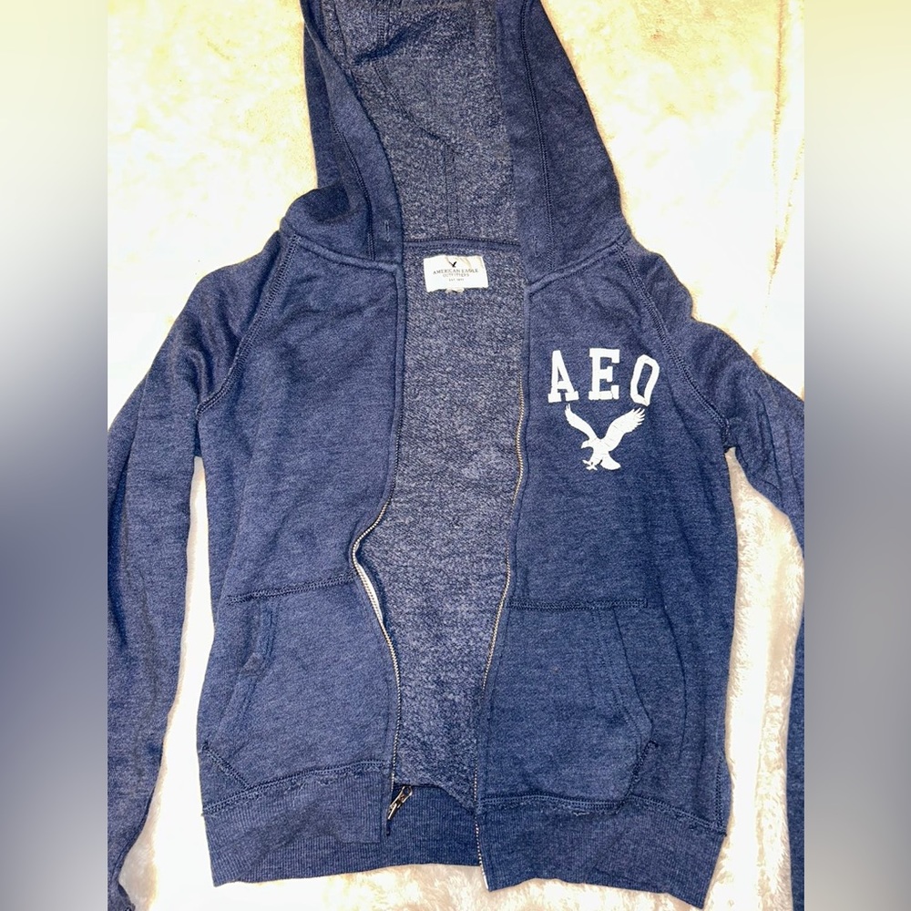 American Eagle Logo Zip-Up Hoodie